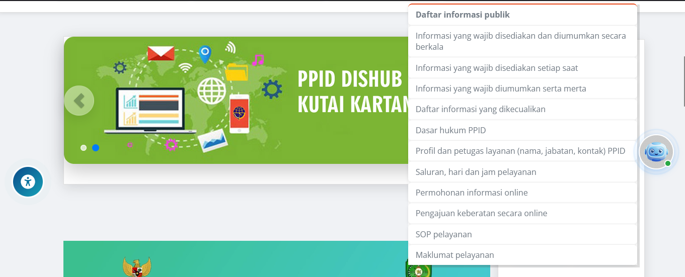 1. Struktur Menu Navigasi: Permohonan Informasi Online